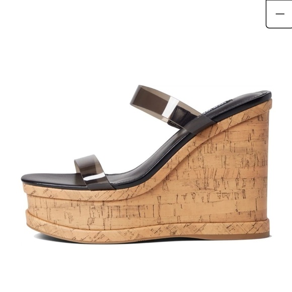 Nine West Rapps Platform Wedge Sandal - smoke black - Picture 3 of 15